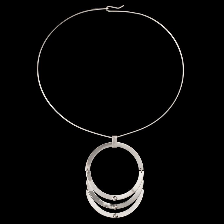 Elis Kauppi, NECKLACE, sterling silver, Kupittaan Kulta Turku 1971.