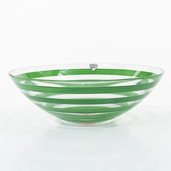 Anne Nilsson, Champagneglas, 6 st, samt skål, "Clown", Orrefors.