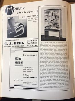 Isaac Grünewald, & Olof Östberg, skåp, unikt, AB GA Berg, Stockholm, 1935.