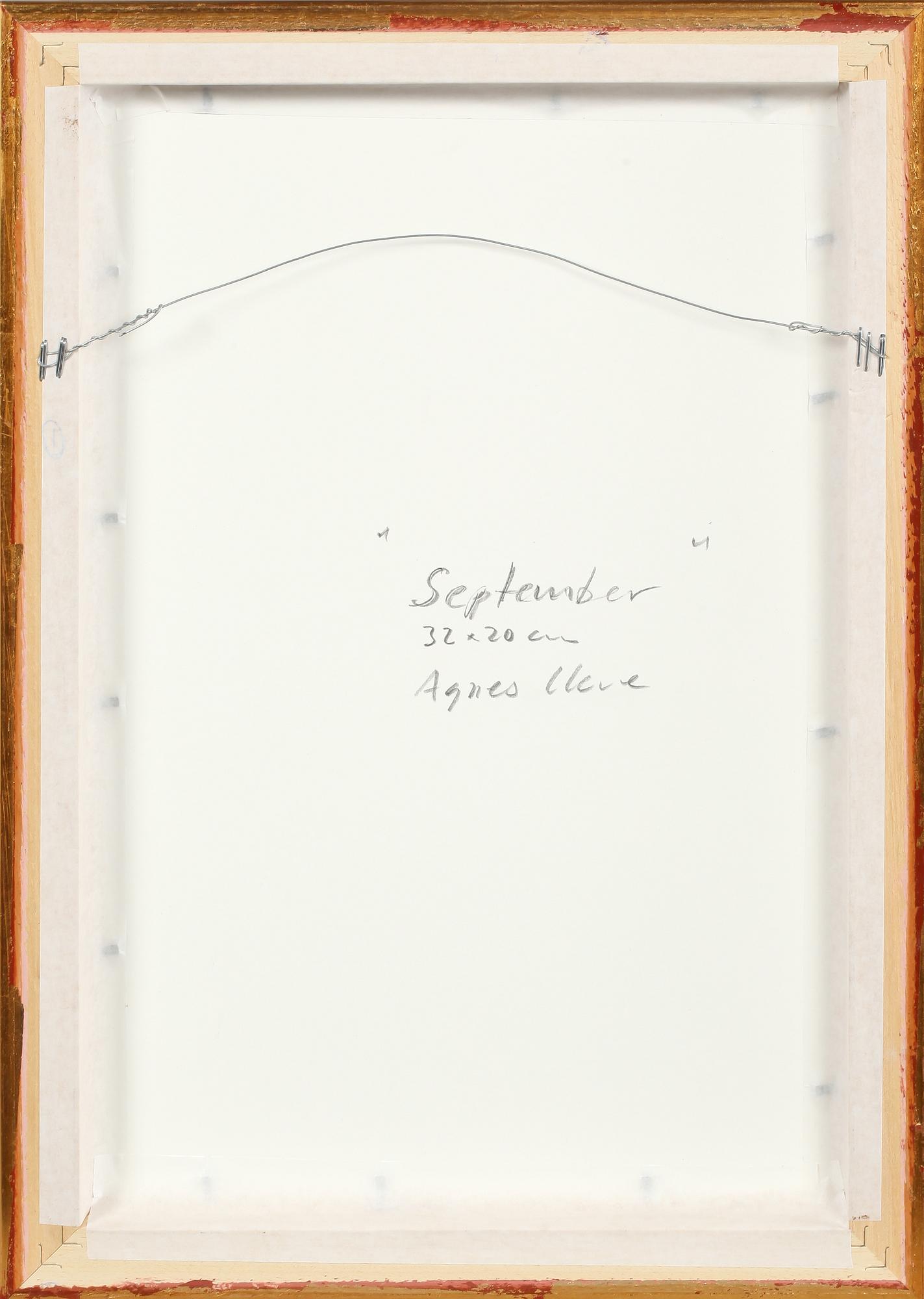 AGNES CLEVE, akvarell, signerad.