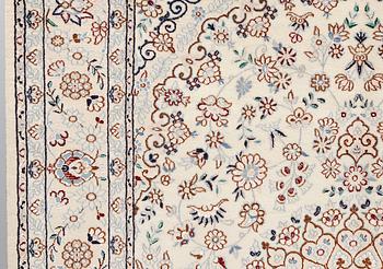 A part silk, Nain carpet, so called 9 LAA, ca 243 x 168 cm.