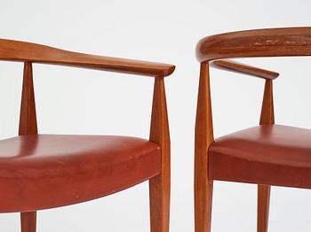 Nanna Ditzel, a pair of armchairs, "model 113", Poul Kolds Savværk, Denmark 1950-60's.