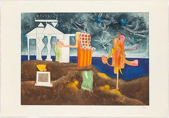 ROBERTO MATTA, MAPP med 10 färgetsningar, 1975, signerade 59/125.