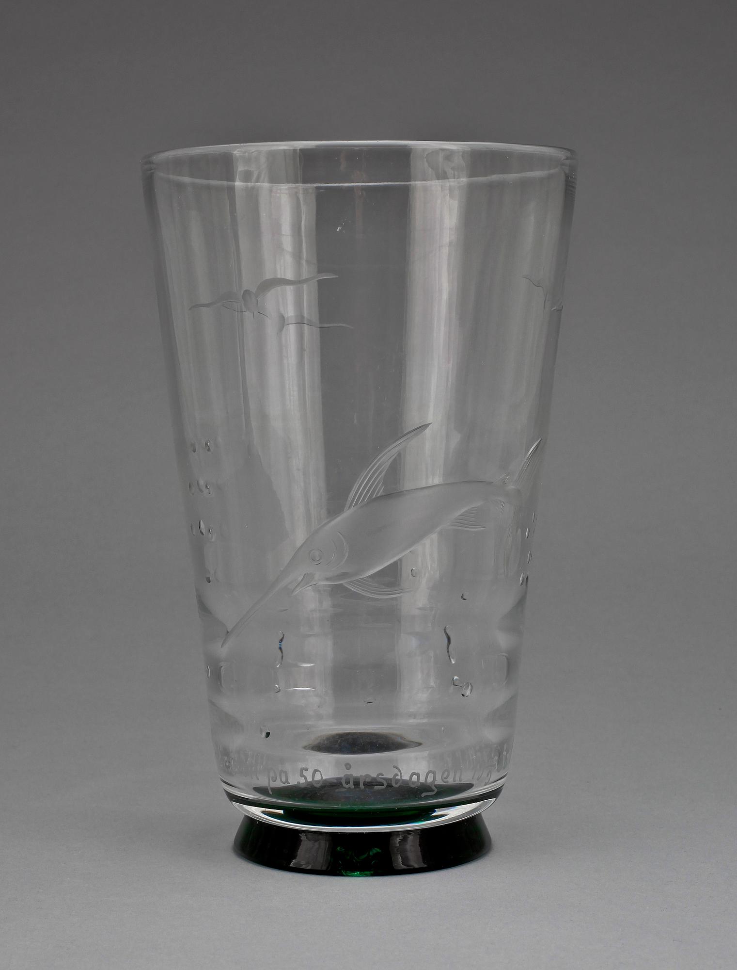 VAS, glas, Orrefors, 1900-tal.