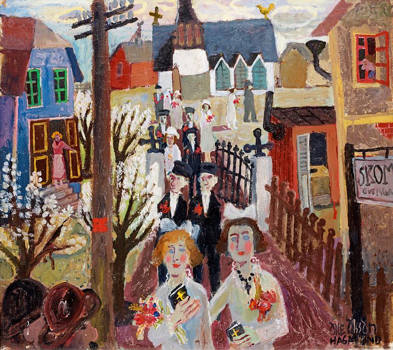 Olle Olsson-Hagalund, "Konfirmation i Hagalunds kyrka" (Communion in Hagalund).