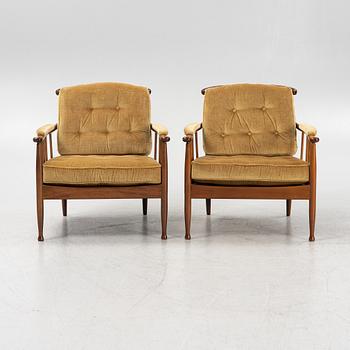 Kerstin Hörlin-Holmquist, a pair of armchairs, "Skrindan". OPE furniture, second half of the 20th century.