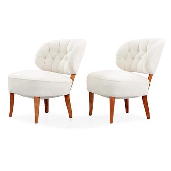 539. A pair of Carl Malmsten 'Berlin' easy chairs, probably by O.H. Sjögren, Tranås 1940's-50's.