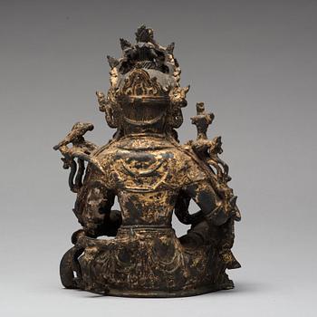 BODHISATTVA, förgylld brons. Mingdynastin (1368-1644).