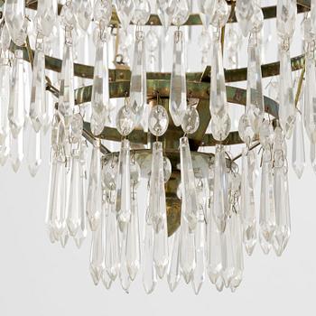 A Gustavian chandelier, Sweden, around 1900.