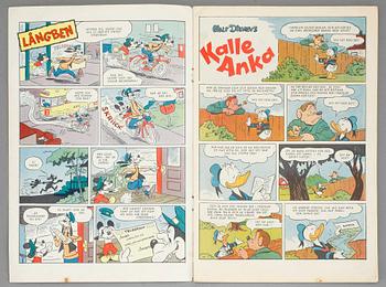 SERIETIDNINGAR, Kalle Anka & Co, 1950-1958 samt Walt Disney's serie.
