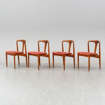 a set of four 1960's teak chairs 'Juliane' by Johannes Andersen, from Vamo Denmark.