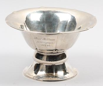 SKÅL PÅ FOT, silver, Sverige, 1900-talets första hälft.