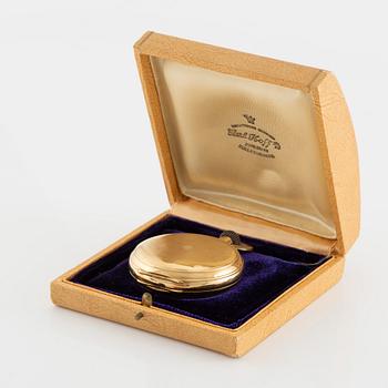 Pocket watch, 18K gold, hunter, calendar, 49.5 mm.