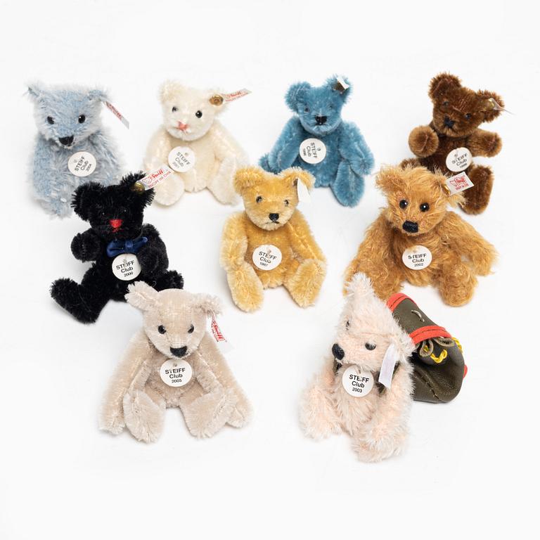 Steiff, bears, 9 pcs, Germany, 1997-2005.