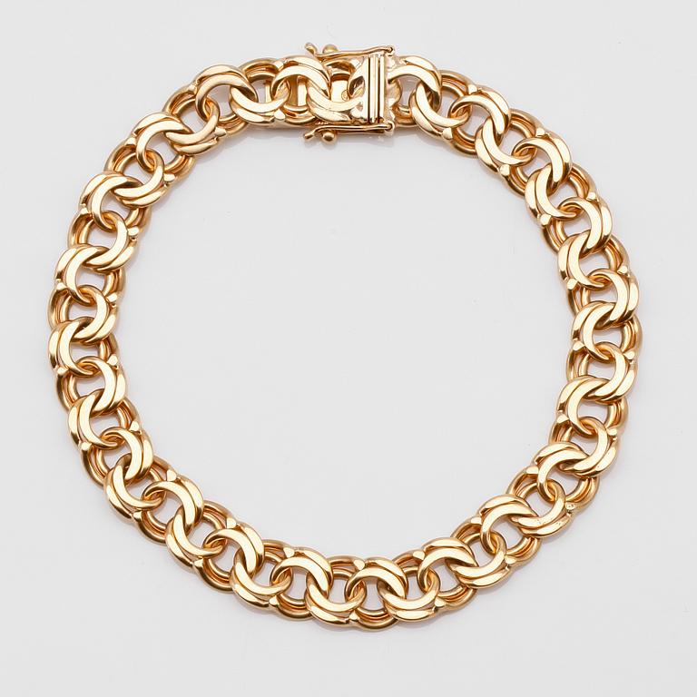 ARMBAND, 18K guld, svenska stämplar, 1971. Vikt ca 25 g.