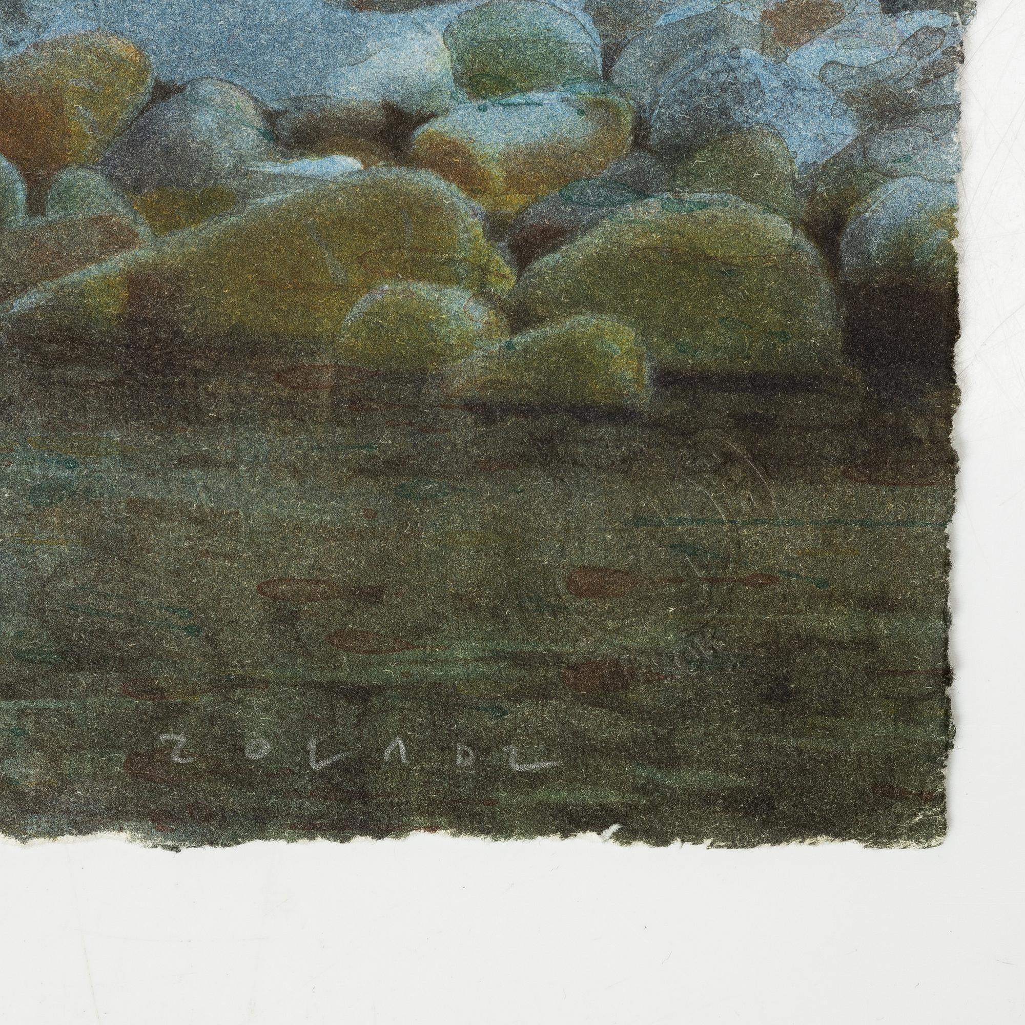 Stanislaw Zoladz, Sunlit rocky beach.