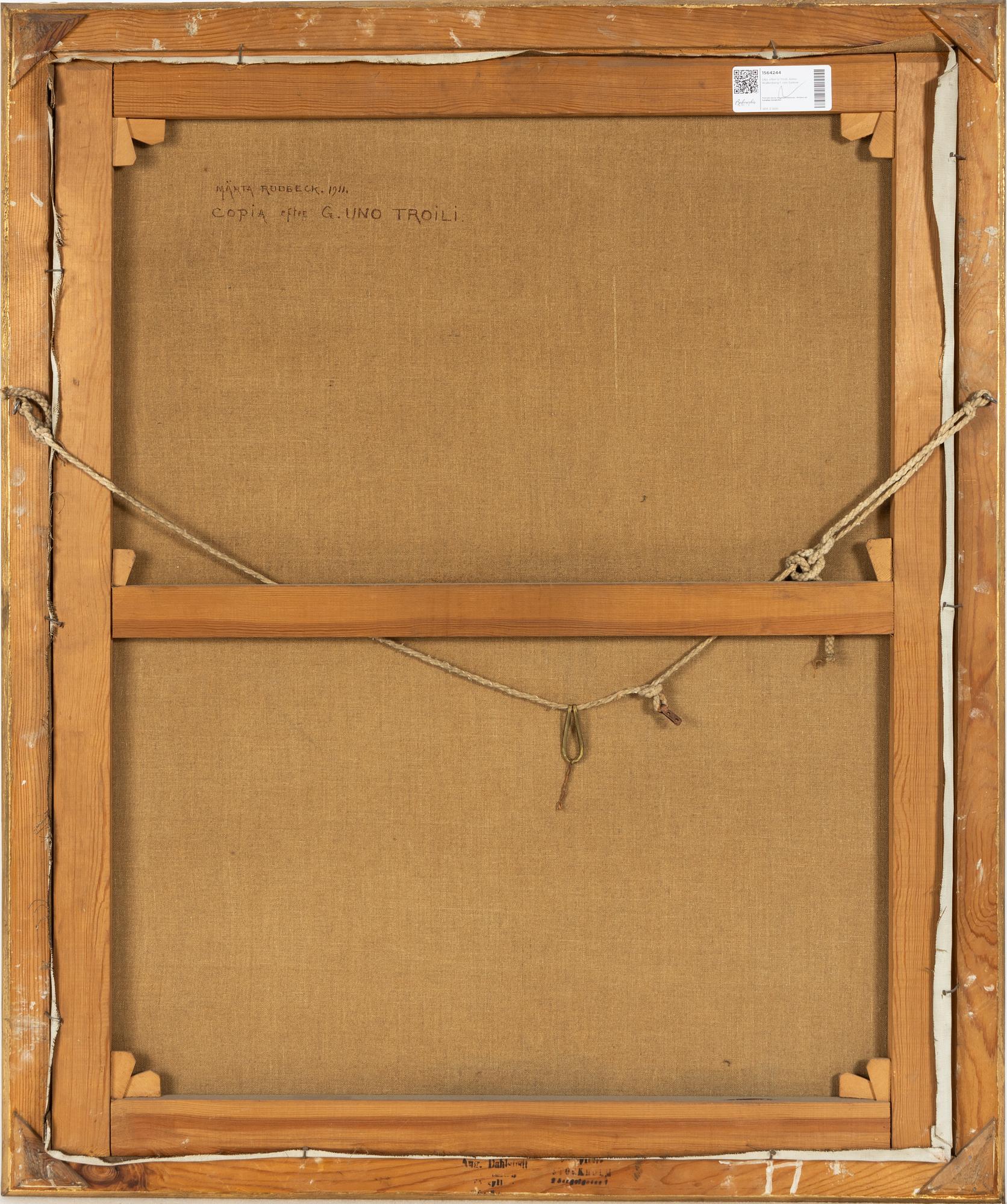 Uno Troili, copy after, "Anna Wallenberg" (née von Sydow) (1838-1910).