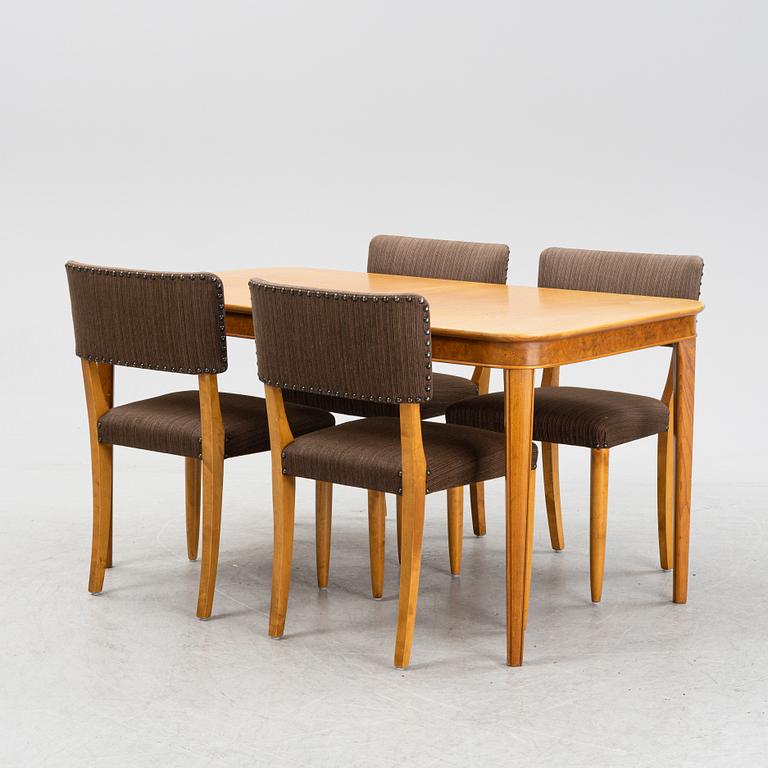 A Swedish modern dining group, 1930/'s/40's.
