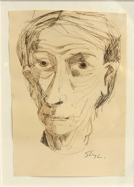 STIG LINDBERG, tusch, sign.