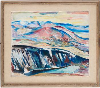 Leander Engström, "Högfjällslandskap från Somaslaki".
