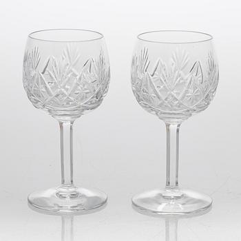 An 'Yrjö' crystal glassware set, 58 pieces, Riihimäen Lasi, Finland, latter half of the 20th century.