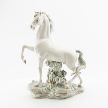 Figure of a rearing horse Lladro Spain porcelain.