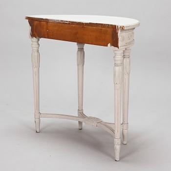 A late Gustavian style console table from around 1900.