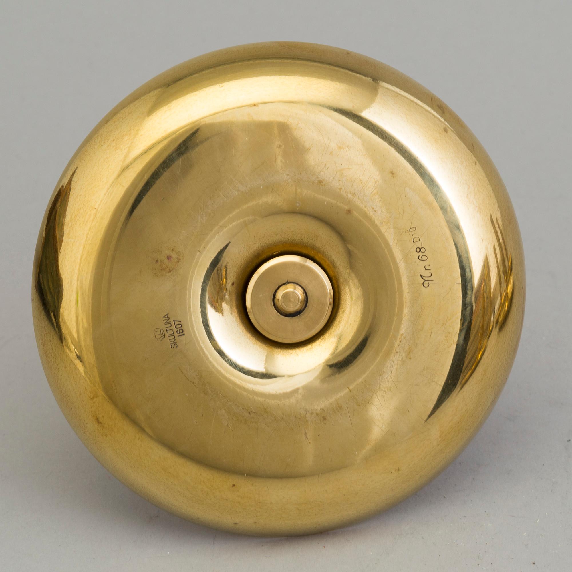LJUSSTAKAR, 6 st, mässing, No 68, Skultuna, 1900-talets andra hälft.