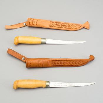TWO FINNISH KNIVES, signed J Martini, Finland.