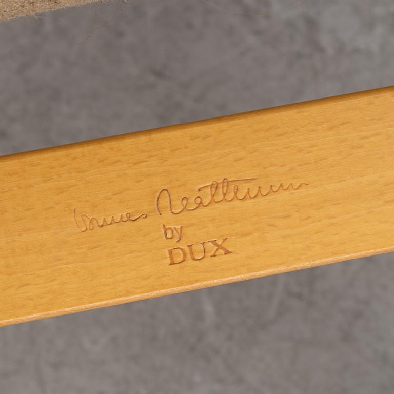 Bruno Mathsson, a 'Pernilla' armchair and a stool, Dux.