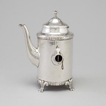 K ANDERSON, kaffekanna, silver, Stockholm, 1916.