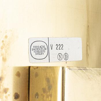 Hans-Agne Jakobsson, three brass wall light sconces, Markaryd, 1960's.