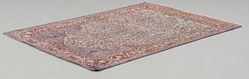 A CARPET, a semi-antique silk Kashan, ca 198,5 x 137 cm.