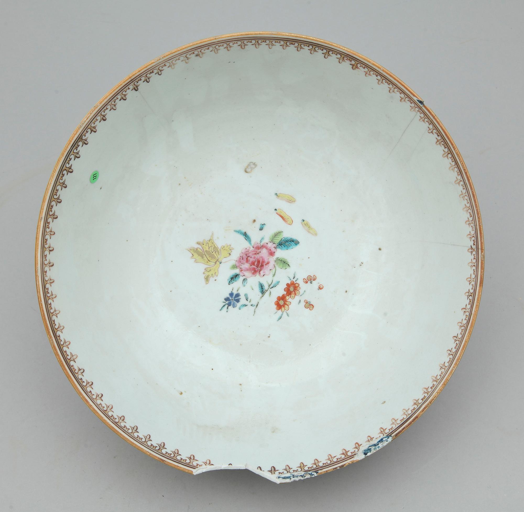 BÅLSKÅL, porslin, Kina, 1700-tal.