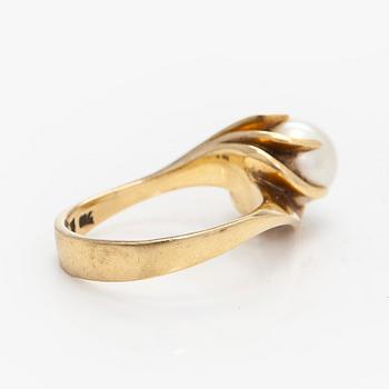 Ring, cultured pearl, 14K gold.
