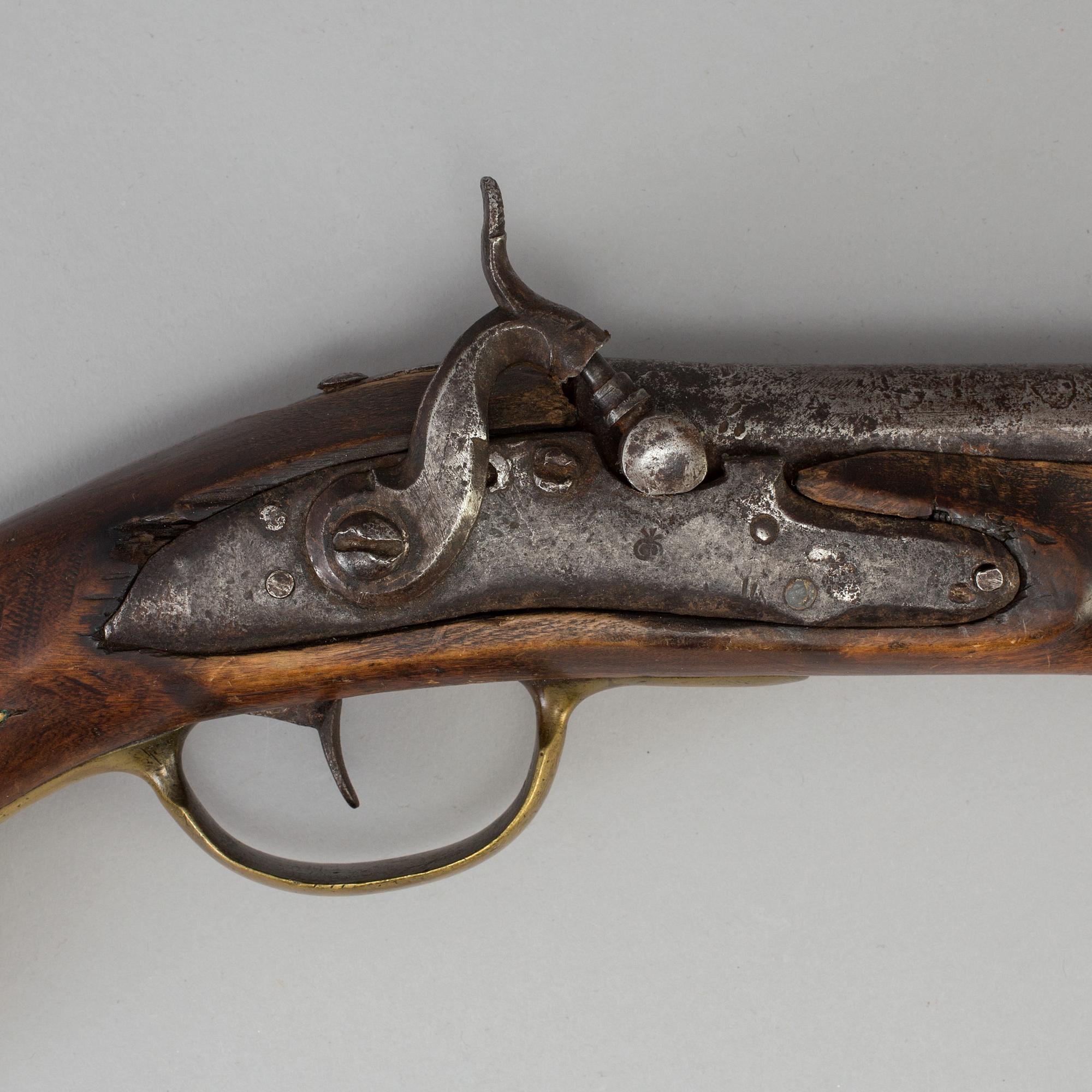PERCUSSION LOCK PISTOL, early 19th century.