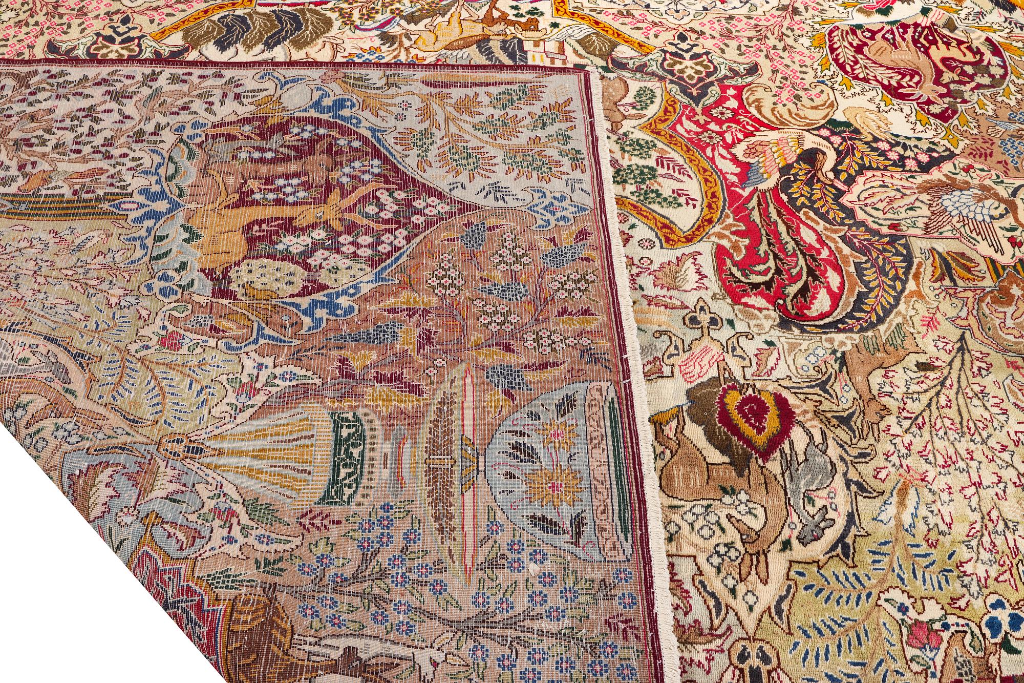 A Kashmar carpet, c. 382 x 295 cm.