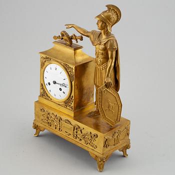 An empire mantel clock, first half of the 19th century.