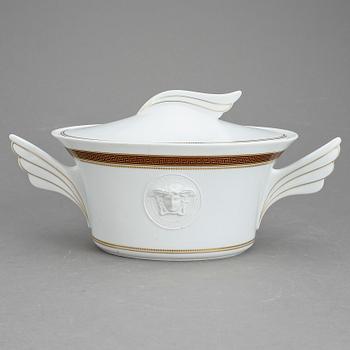 TERRIN, porslin, "Medallion Meandre Marron", Paul Wunderlich, Versace för Rosenthal.