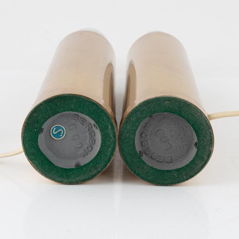 Bordslampor, ett par, modell "B-09", Bergboms.