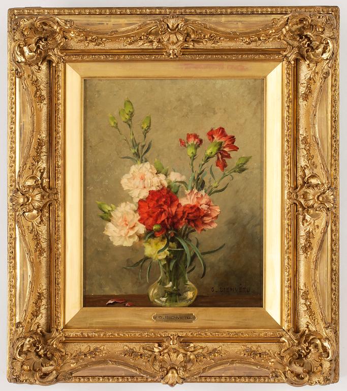 GUSTAVE BIENVETU, olja på duk, signerad.