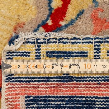 A Ningxia banner rug, Northern China, late Qing dynasty, c. 230x222 cm.