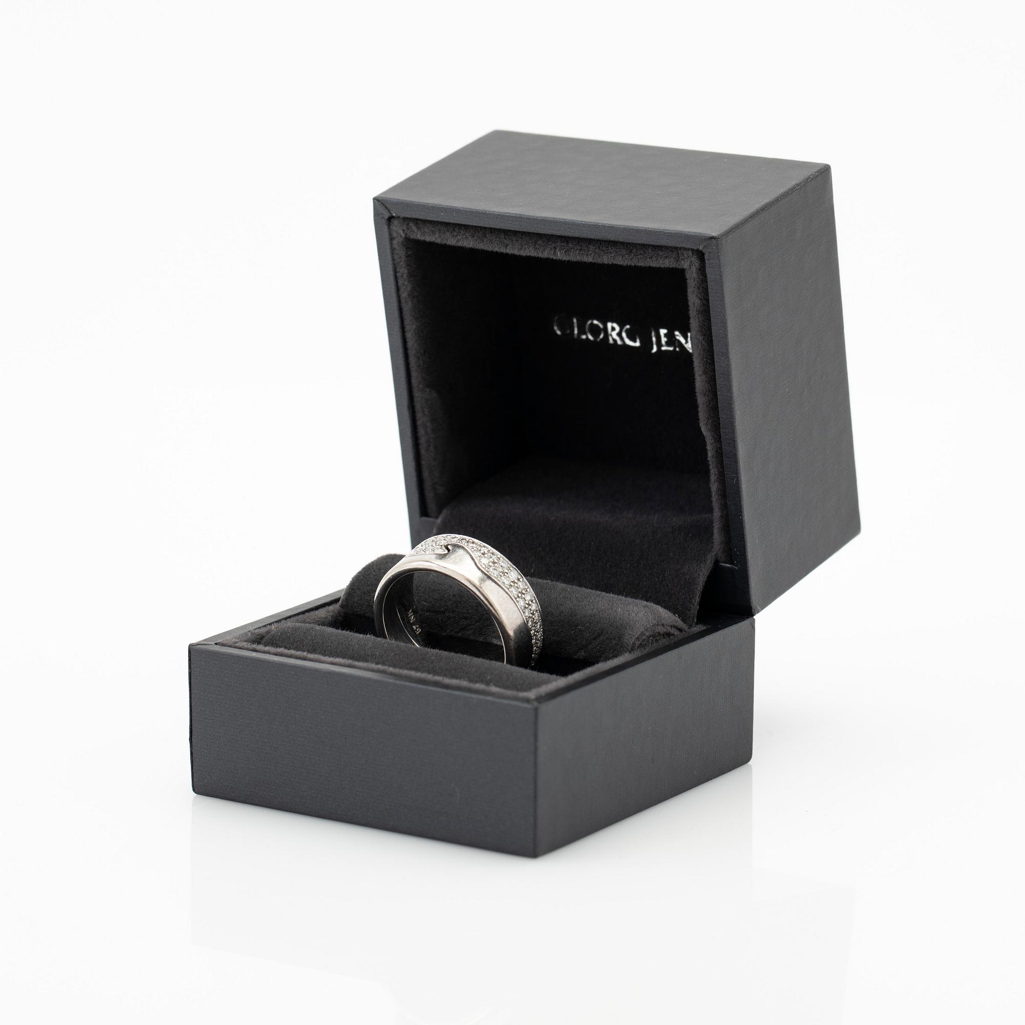 Georg Jensen, ring, "Fusion", 18k white gold with brilliant-cut diamonds.