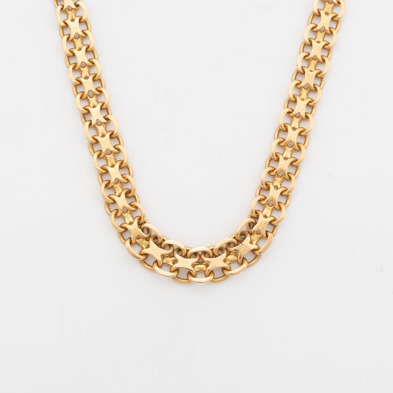18K gold necklace.