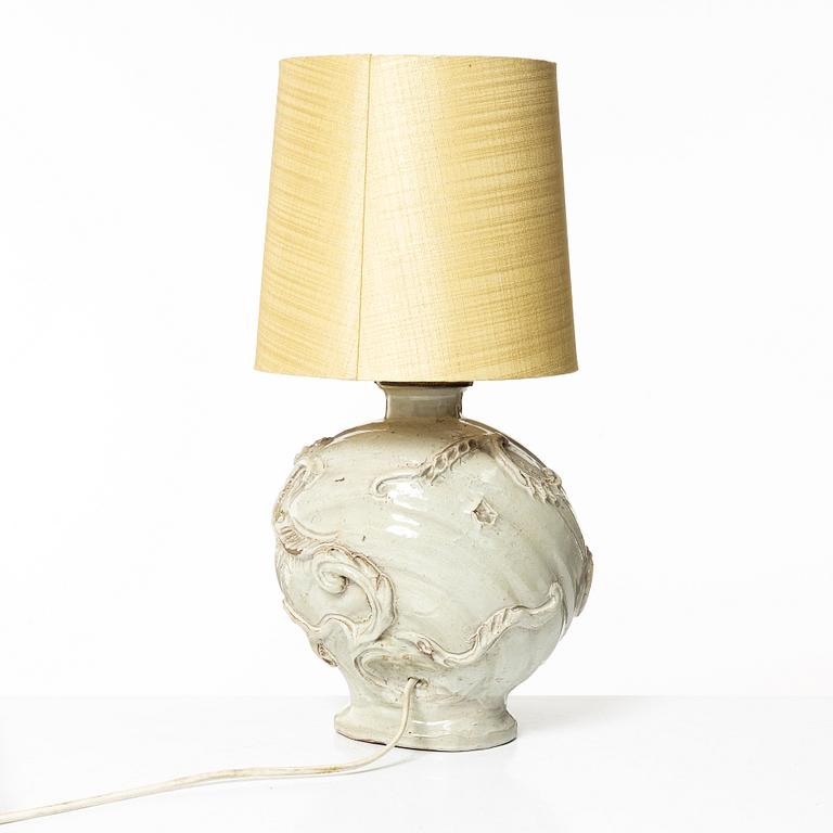 Allan Ebeling, a glazed ceramic table lamp, Torshälla.