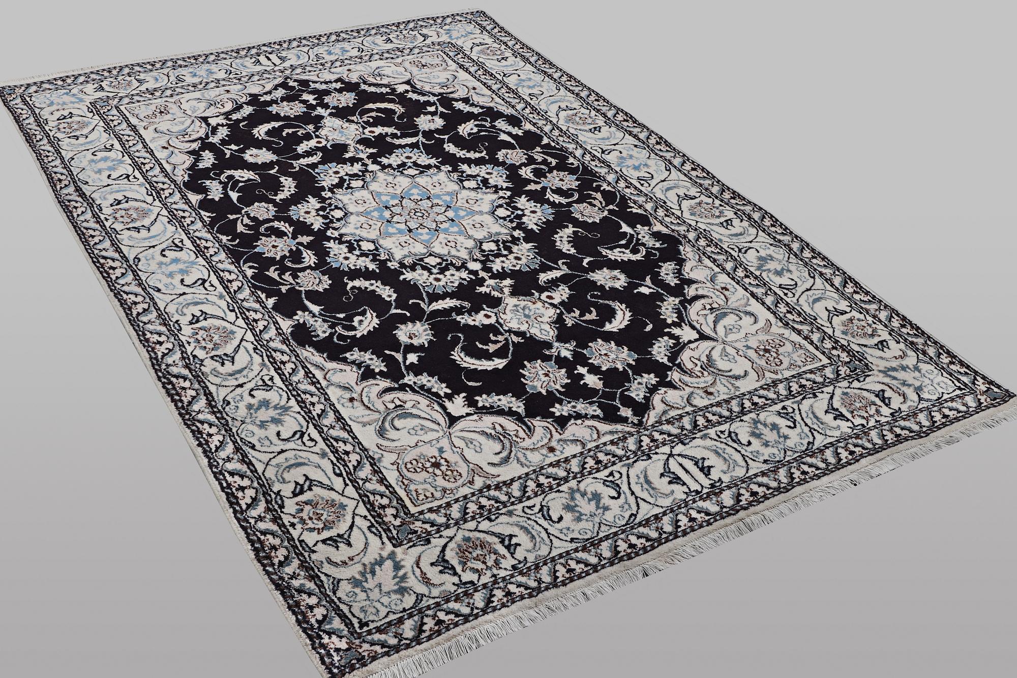 A carpet, Nain, part silk, ca 9 laa, ca 290 x 194 cm.