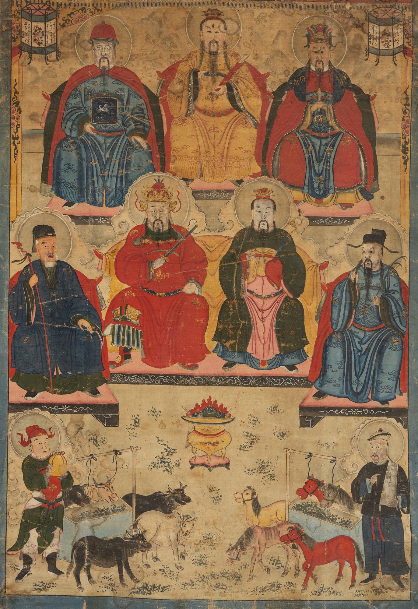 A Tibetan thangka, 20th century.