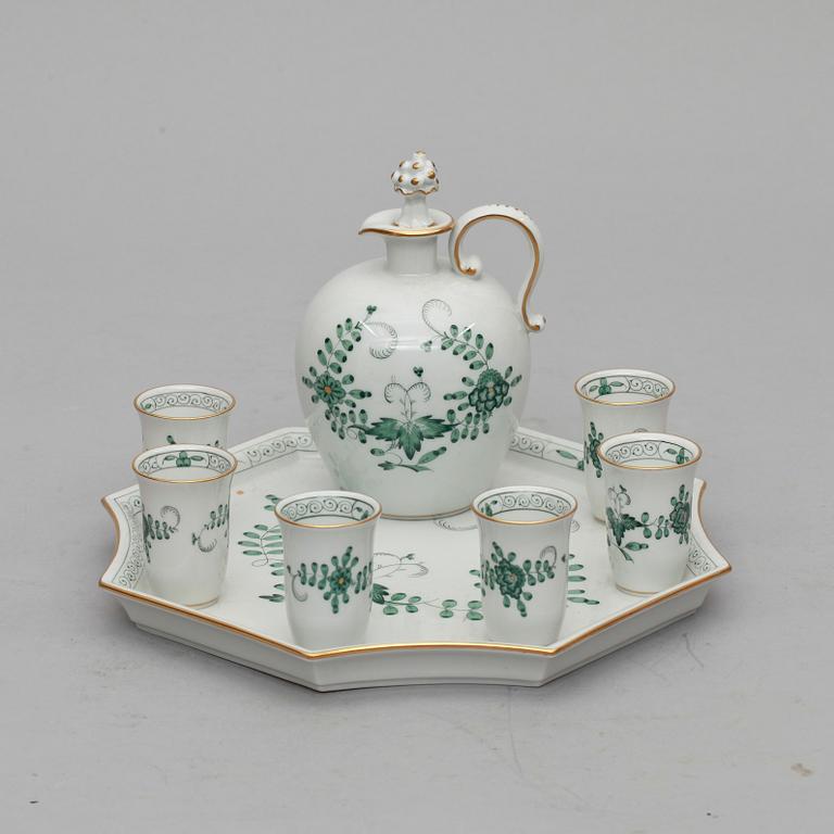 LIKÖRSERVIS, 8 delar, porslin, Meissen, 1900-tal.