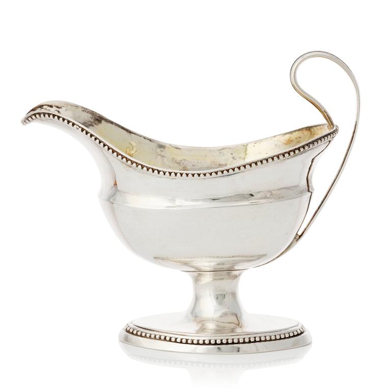 A Swedish Gustavian parcel-gilt silver cream-jug, mark of Petter Eneroth, Stockholm 1786.