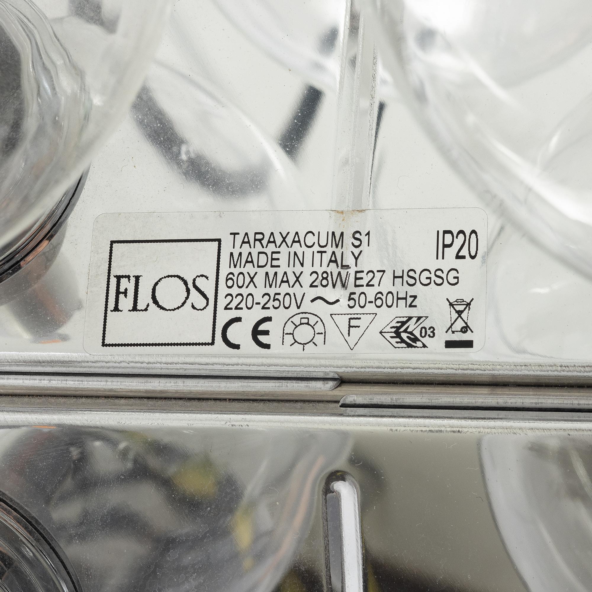 Achille Castiglioni, A pendant lamp, "Taraxacum S1", Flos, Italy.